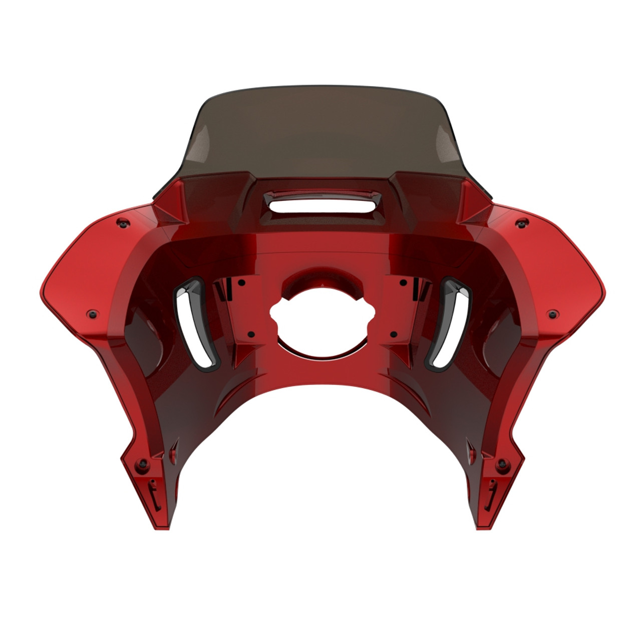 Heirloom Red Fade Low Rider ST Style Front fairings Smoke Windshield