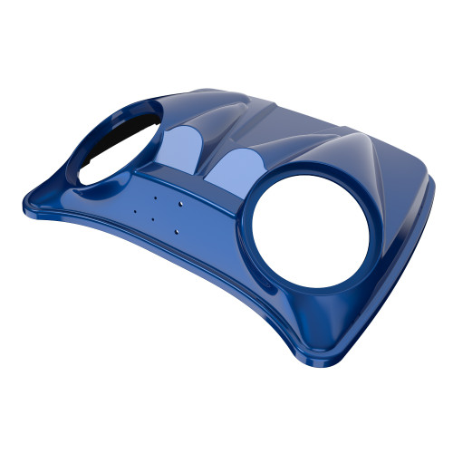 Bright Billiard Blue Dual 8'' Speaker Lids for Advanblack / OEM Harley Rushmore style Razor, Chopped & King Tour Pak