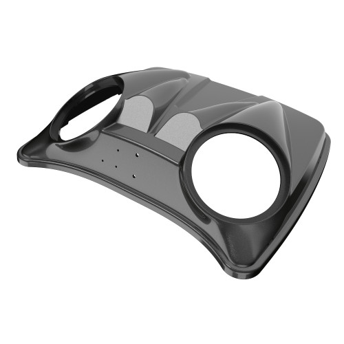 Baja Orange Dual 8'' Speaker Lids for Advanblack / OEM Harley Rushmore style Razor, Chopped & King Tour Pak