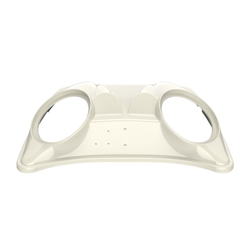 Birched White Dual 8'' Speaker Lids for Advanblack / OEM Harley Rushmore style Razor, Chopped & King Tour Pak