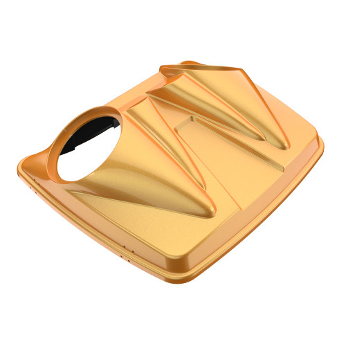 Hard Candy Gold Flake Dual 8'' Speaker Lids for Advanblack / OEM Harley Rushmore style Razor, Chopped & King Tour Pak
