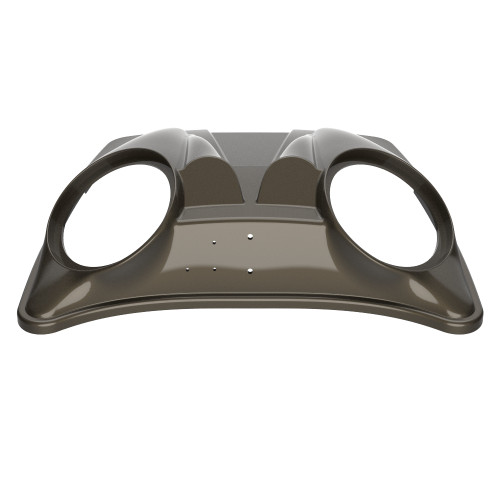 River Rock Gray Dual 8'' Speaker Lids for Advanblack / OEM Harley Rushmore style Razor, Chopped & King Tour Pak