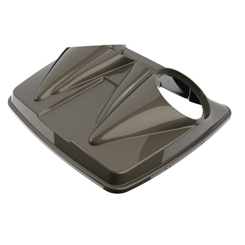 River Rock Gray Dual 8'' Speaker Lids for Advanblack / OEM Harley Rushmore style Razor, Chopped & King Tour Pak