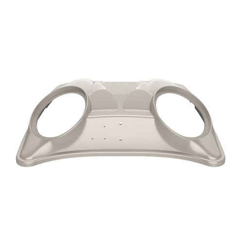 White Sand Pearl Dual 8'' Speaker Lids for Advanblack / OEM Harley Rushmore style Razor, Chopped & King Tour Pak