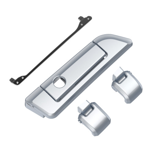Atlas Silver Metallic Hinges & Latch kit  For Harley Razor Chopped King Tour Pak