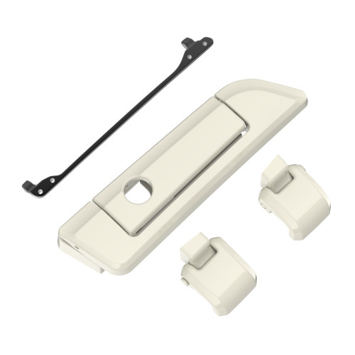 Birch White Hinges & Latch kit  For Harley Razor Chopped King Tour Pak