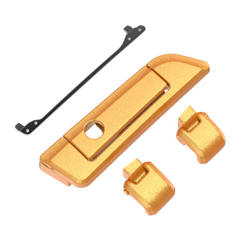 Hard Candy Gold Flake Hinges & Latch kit  For Harley Razor Chopped King Tour Pak