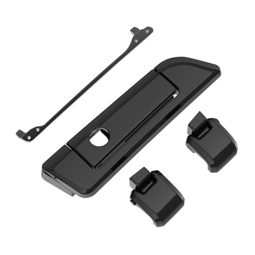 Vivid Black Hinges & Latch kit  For Harley Razor Chopped King Tour Pak