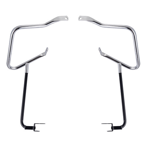 Chrome rear saddlebag guards for Harley Touring