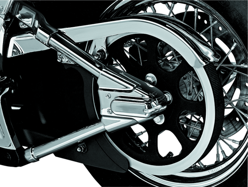 Kuryakyn #8256 - Swingarm Cover Kit - Unlighted 00-07 Softail Models Chrome