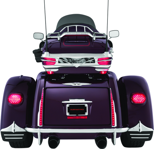 Kuryakyn #7220 - Rear Mud Flaps For Trikes Chrome