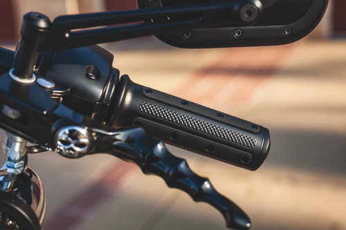 Kuryakyn #6121 - Heavy Industry Grips Dual Cable Black