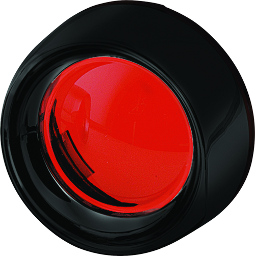 Kuryakyn #5482 - Deep Dish Bezels Red Lens Gloss Black
