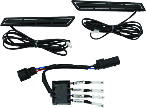Kuryakyn #5477 - LED Saddlebag Hinge Accents Black