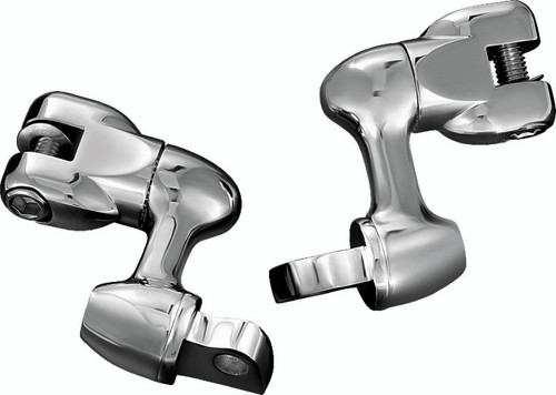 Kuryakyn #4556 - 2in Adjustable Lockable Offsets With Male Mount Adapter Chrome