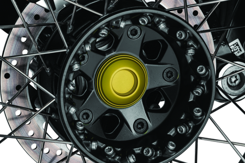 Kuryakyn #3802 - Lodestar Rear Axle Sliders-BMW-Gold