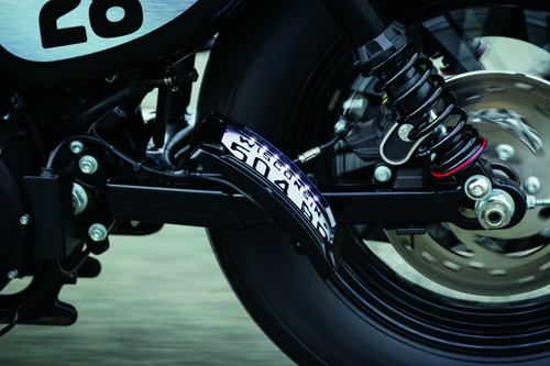 Kuryakyn #3191 - Nova Curved Vertical Mount Side License Plate Holder Gloss Black