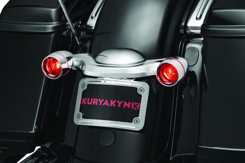 Kuryakyn #3157 - Curved License Plate Mount Chrome