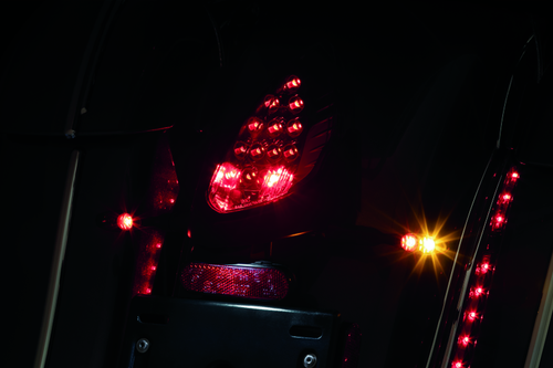 Kuryakyn #3129 - Rear Turn Signal & License Plate Mount Indian Black