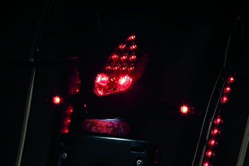 Kuryakyn #3129 - Rear Turn Signal & License Plate Mount Indian Black