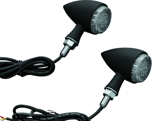 Kuryakyn #2510 - Torpedo Indicator LED Amber Lights Turn Only Matte Black