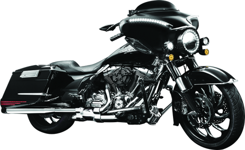 Kuryakyn #1318 - Smooth Windshield Trim 96-13 Touring Gloss Black
