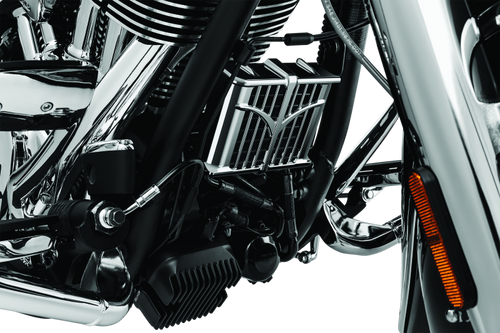 Kuryakyn #5640 - Oil Cooler Cover 14-23 Indian Models Chrome