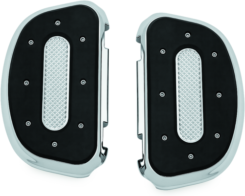 Kuryakyn #7043 - Heavy Industry Passenger Floorboards Touring Models Chrome