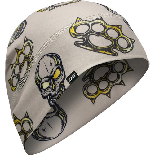 ZAN Headgear #WHLL211 - SportFlex® Beanie - Greige Spiked Brass Knuckles
