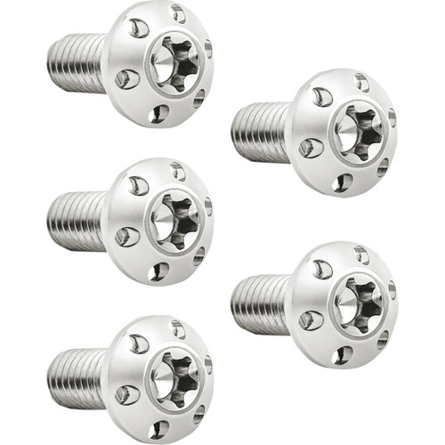 Arlen Ness #300-909 - Bolt Kit - Holeshot/Brake Rotor/Rear - Hub Mount - Polished - 3/8-16 x 1" - 5 Pack