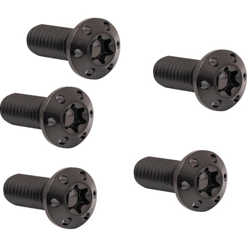 Arlen Ness #300-913 - Bolt Kit - Holeshot/Brake Rotor/Front - Hub Mount - Black - 5/16-18 x 7/8" - 5 Pack