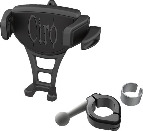 Ciro #50353 - Phone Holder - Constrictor - Black - Black 7/8" | 1" Handlebar Mount