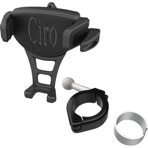 Ciro #50355 - Constrictor Phone Holder - Black - Black 1-1/8" | 1-1/4" Handlebar Mount