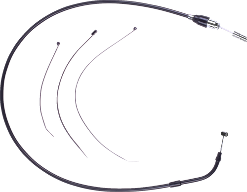 Drag Specialties Quick Connect Clutch Cable - Upper - Black/Black