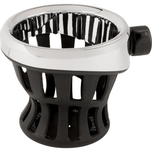 Ciro #55422 - Gen 2 Drink Holder - Chrome - Passenger - Black Mount