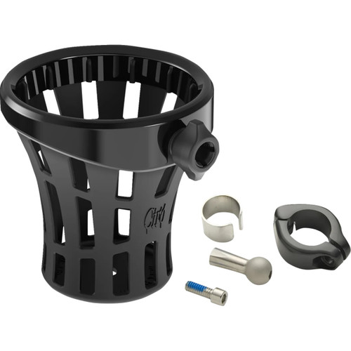 Ciro #55913 - Gen 2 Drink Holder - Big Ass® - Black - Black 7/8"/1" Handlebar Mount