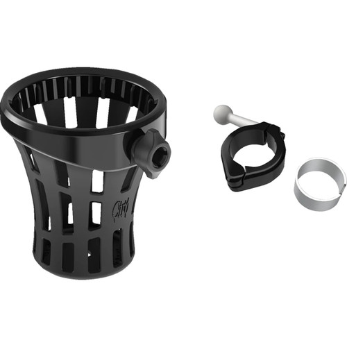 Ciro #55915 - Gen 2 Drink Holder - Big Ass® - Black - Black 1-1/8"/1-1/4" Handlebar Mount