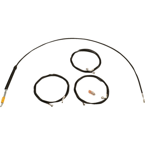 LA Choppers #LA-8059KT-16B - Standard Black Vinyl Handlebar Cable/Brake Line Kit - 15"-17" Ape Hangers - '23-'25 Touring