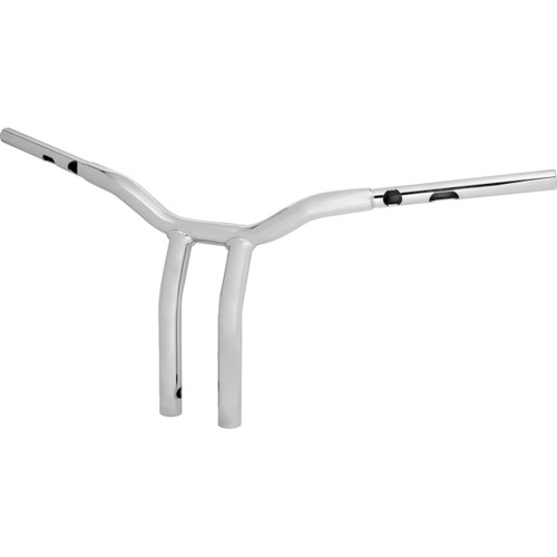 LA Choppers #LA-7369-12 - One-Piece Kage Fighter Handlebar - Pullback - 12" x 1-1/4" - Chrome