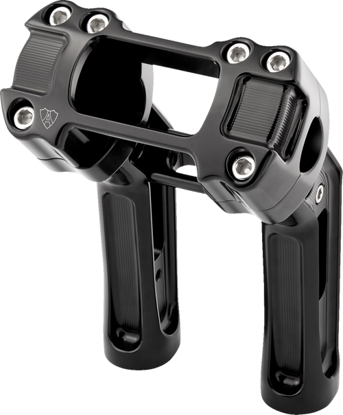 Arlen Ness #520-055 Method Kickback Handlebar Riser - Softail Gauge Cut-Out - 7" - Black