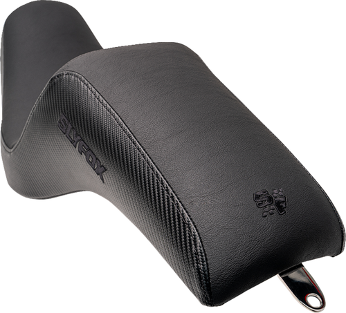 Slyfox #4683A-slyfox - Drifter Seat - Black Logo - Black Vinyl w/ Slipstop - Carbon Fiber - Dyna '96-'03