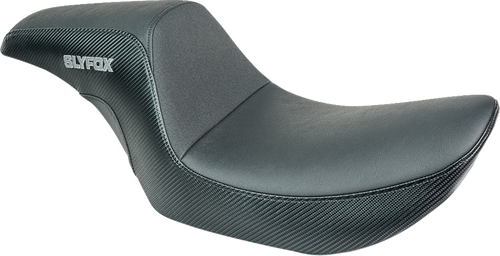 Slyfox #SlyFox4681B - Drifter Seat - Gray Logo - Black Vinyl - Smooth - FXR '82-'00