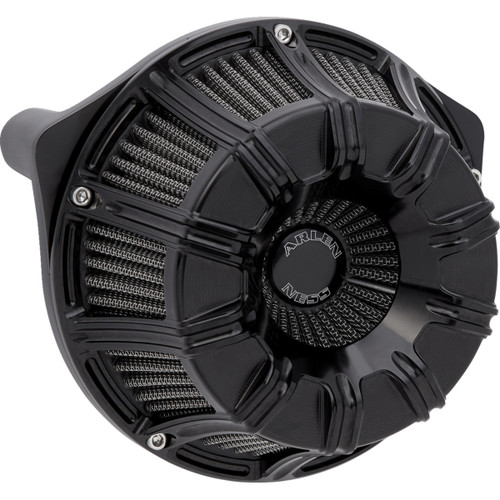 Arlen Ness #600-220 - Inverted Series Air Cleaner Kit - 10-Gauge - All Black