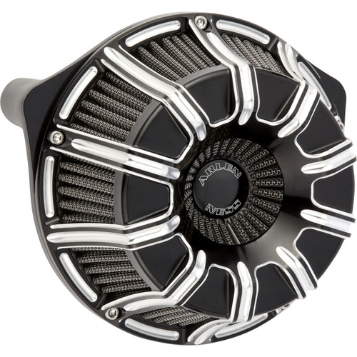 Arlen Ness #600-221 - Inverted Series Air Cleaner Kit - 10-Gauge - Black