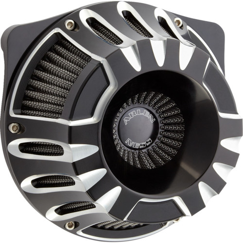 Arlen Ness #600-227 - Inverted Series Air Cleaner Kit - Deep Cut - Black