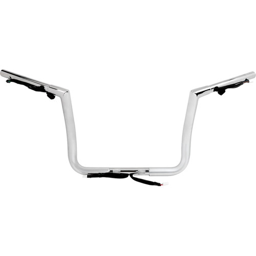 LA Choppers #LA-7367-12W - Pre-Wired Twin Peaks Handlebar - 1-1/4" x 12" - Chrome