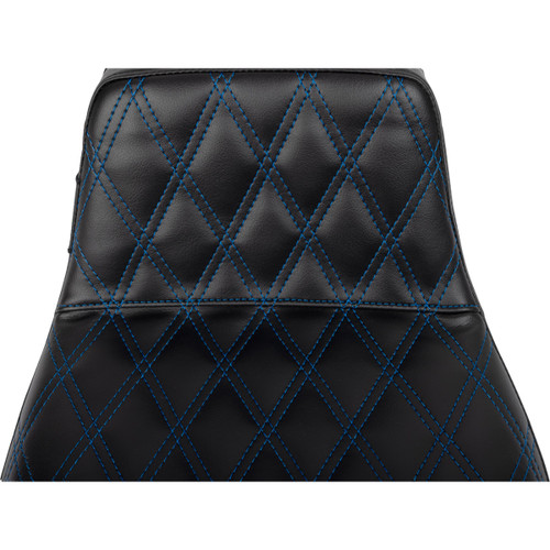 LE Pera #LV-587DLDD-BE01 - Tailwhip Daddy Long Legs Seat - Blue Double Diamond Stitch - FLH/FLT '23-'25