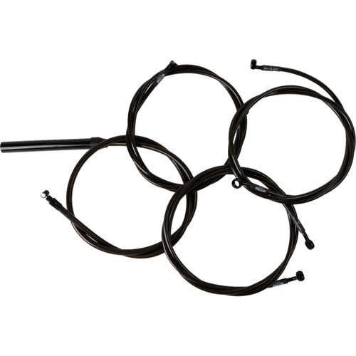 LA Choppers #LA-8059KT2-08M - Complete Midnight Braided Cable Kit - Stock Handlebars - '23-'25 Touring