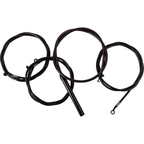 LA Choppers #LA-8059KT2-13M - Complete Midnight Braided Cable Kit - 12"-14" Handlebars - '23-'25 Touring
