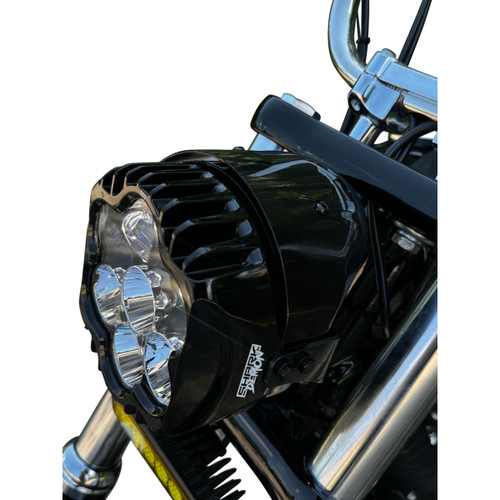 Custom Dynamics #SD2-PM-W - LED Headlight - Shark Demon® - Pedestal Mount